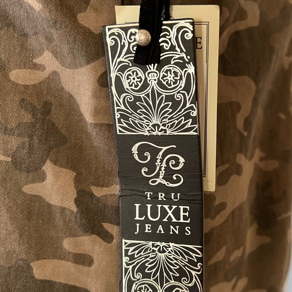 Tru Luxe Jeans Camo Utility Shirt Dress Snap Front NWT Size M - Picture 4 of 12